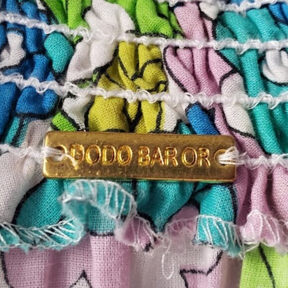 Dodo Bar Or Green Floral Retro Long Sleeve Girl's Cinch Waist Casual Dress - Picture 11 of 11